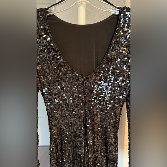 Elegant Black Sequin Dress by Dress The Population - Picture 5 of 7
